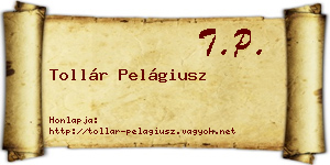 Tollár Pelágiusz névjegykártya